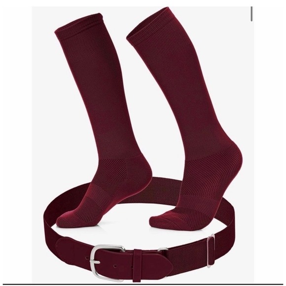 Other - Game On Youth Baseball Socks and Belt Set – Maroon – Size Small – New